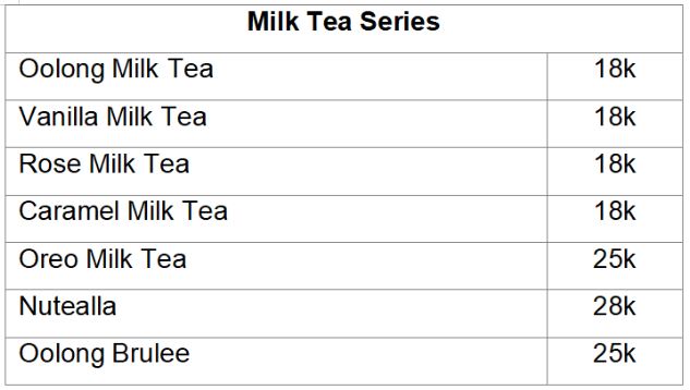 milk tea menantea