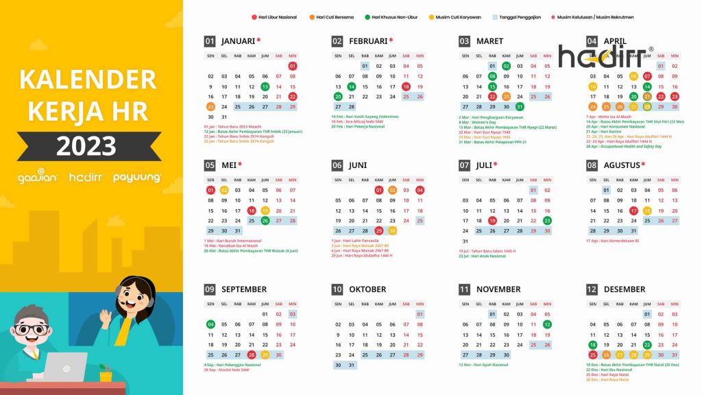 Lengkap! Kalender Kerja 2023 Untuk HRD Dan Perusahaan - Aplikasi ...