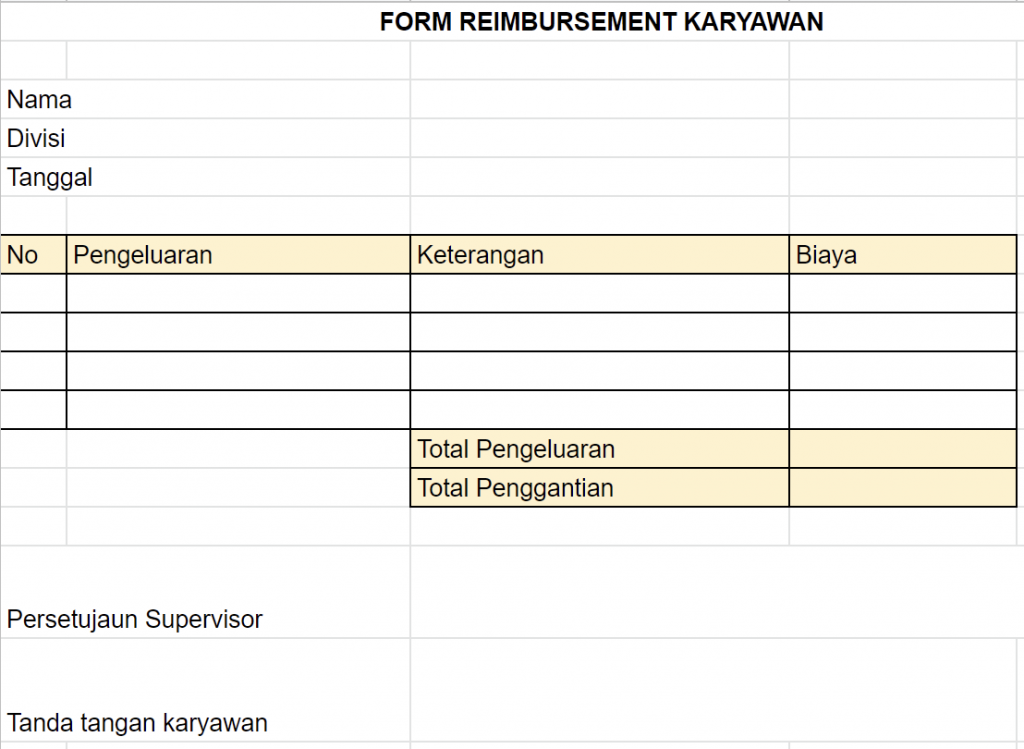 Form Reimburse Operasional  hadirr.