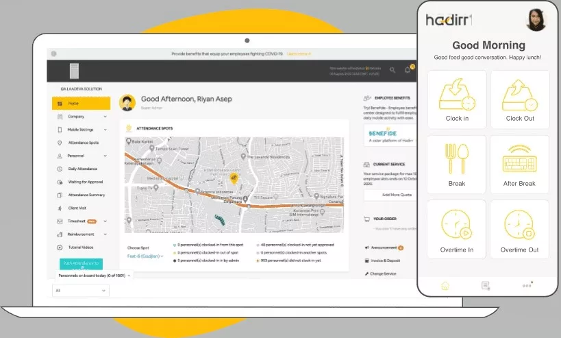 aplikasi Hadirr untuk kelola dan rekap data lembur karyawan secara online dan otomatis