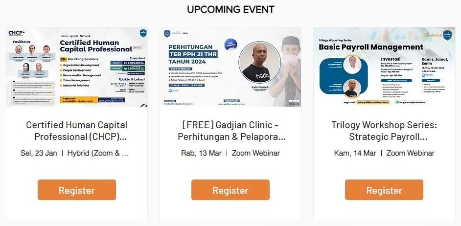 webinar training HR online Gadjian Academy berbayar dan gratis